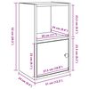 vidaXL Βιβλιοθήκη Καπνιστή Δρυς 31x24x52 εκ. από Επεξεργασμένο Ξύλο