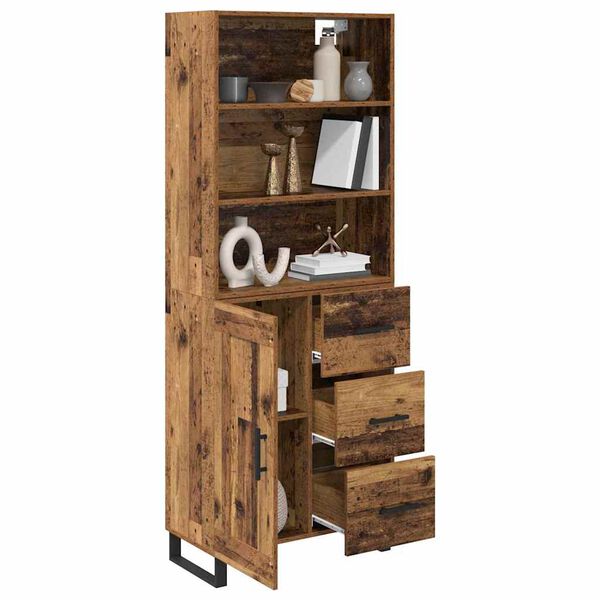 vidaXL Highboard &Pi;&alpha;&lambda;&iota;ό &xi;ύ&lambda;&omicron; 69,5 x 34 x 180 &epsilon;&kappa;. &Epsilon;&pi;&epsilon;&xi;&epsilon;&rho;&gamma;&alpha;&sigma;&mu;έ&nu;&omicron; &xi;ύ&lambda;&omicron;