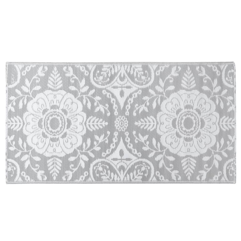 vidaXL χαλί εξωτερικού χώρου ARAKIL ανοιχτό γκρι 160x230 cm PP