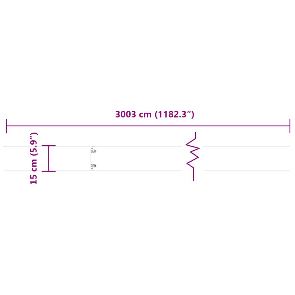 vidaXL Περιφράξεις γκαζόν 30 τεμάχια 15x103 cm από ανοξείδωτο ατσάλι