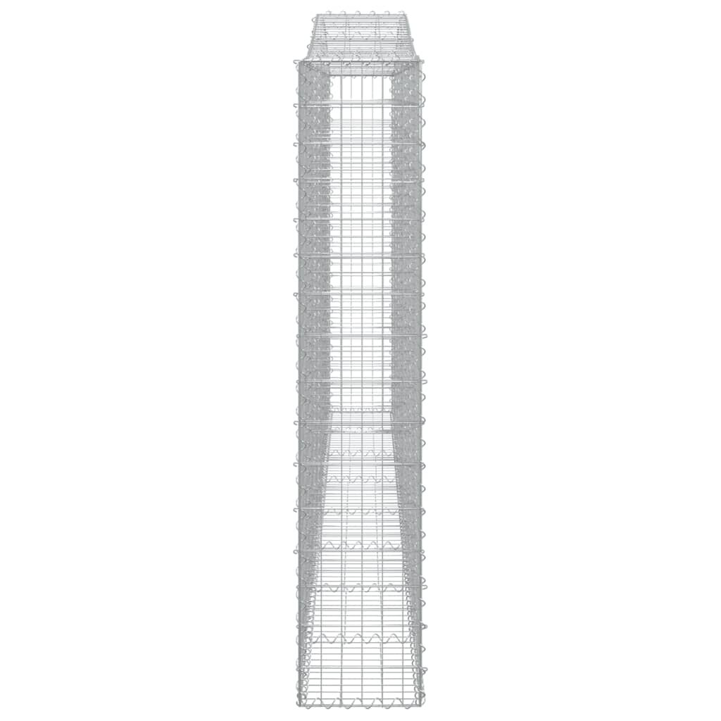 vidaXL Συρματοκιβώτια Τοξωτά 3 τεμ. 400x30x160/180 εκ. Γαλβαν. Ατσάλι