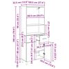 vidaXL Highboard &Pi;&alpha;&lambda;&iota;ό &Xi;ύ&lambda;&omicron; 69,5 x 32,5 x 180 &epsilon;&kappa; &Epsilon;&pi;&epsilon;&xi;&epsilon;&rho;&gamma;&alpha;&sigma;&mu;έ&nu;&omicron; &xi;ύ&lambda;&omicron;