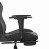vidaXL Καρέκλα Gaming Μασάζ Υποπόδιο Μαύρο/Γκρι από Συνθετικό Δέρμα