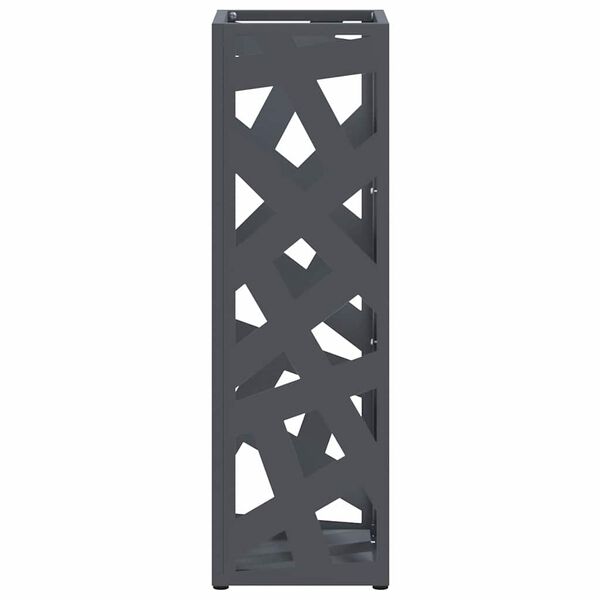vidaXL Σχέδιο & βάση αποθήκευσης Ανθρακί 15.5 x 15.5 x 49 εκ Ατσάλι