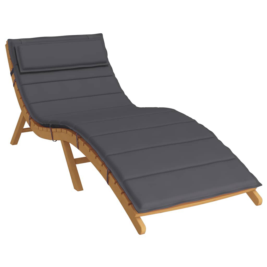vidaXL Μαξιλάρι Ξαπλώστρας Ανθρακί 180x60x4 εκ. από Ύφασμα Oxford
