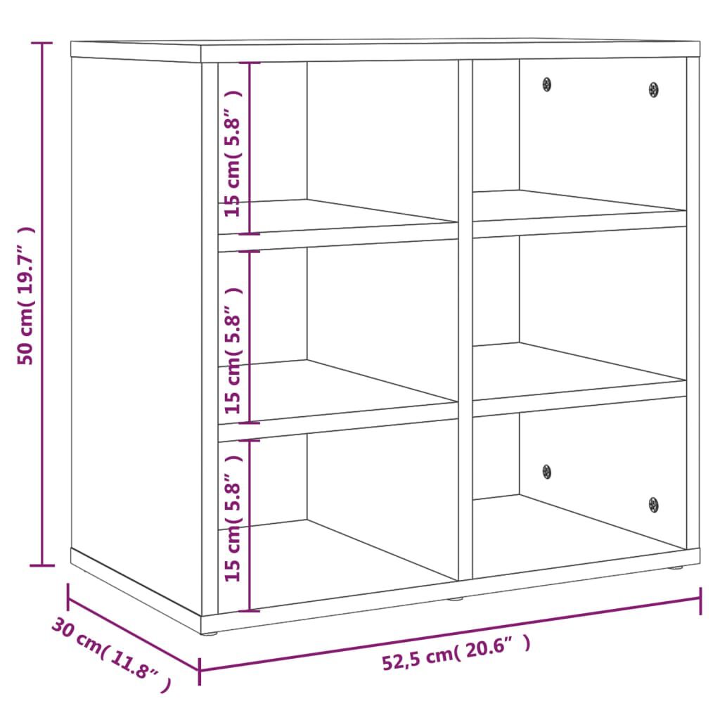 vidaXL Παπουτσοθήκη Καφέ Δρυς 52,5 x 30 x 50 εκ.