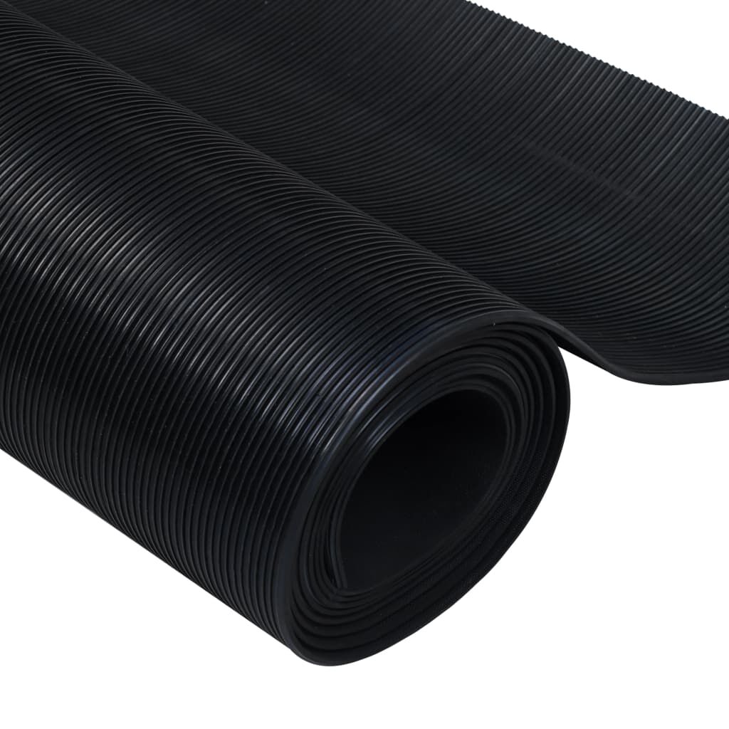 vidaXL Χαλί Αντιολισθητικό με Λεπτή Ρίγα 1,5 x 4 μ. 3 χιλ. Καουτσούκ