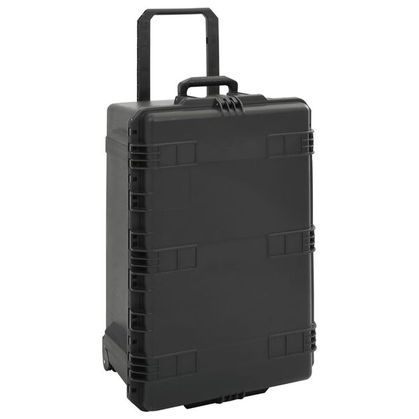 vidaXL Θήκη Πτήσης Φορητή Μαύρη 79,5x52x39 εκ. από Πολυπροπυλένιο