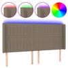 vidaXL &Kappa;&epsilon;&phi;&alpha;&lambda;ά&rho;&iota; &Kappa;&rho;&epsilon;&beta;&alpha;&tau;&iota;&omicron;ύ LED Taupe 203x16x118/128 &epsilon;&kappa;. &Upsilon;&phi;&alpha;&sigma;&mu;ά&tau;&iota;&nu;&omicron;
