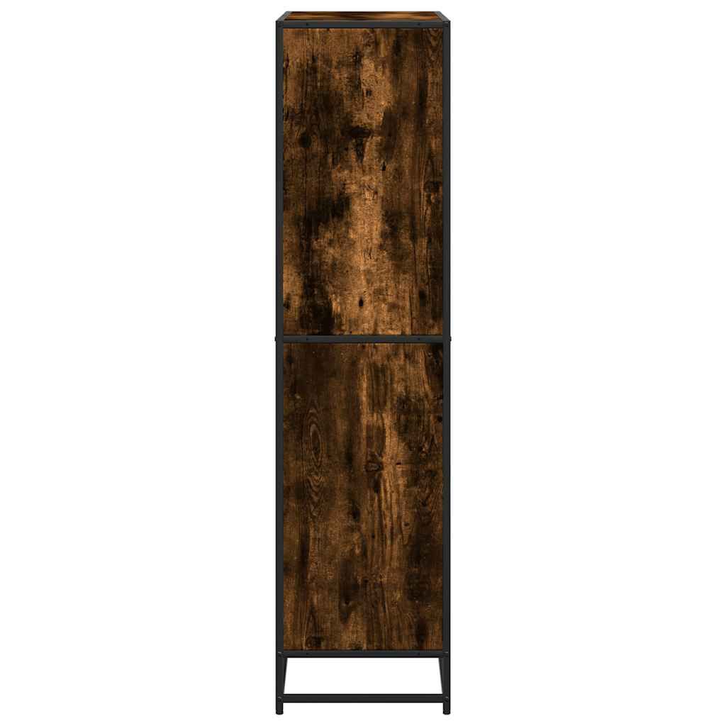 vidaXL Βιβλιοθήκη καπνιστή βελανιδιά 80,5x35x139 cm Ξύλινη κατασκευή