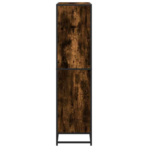 vidaXL Βιβλιοθήκη καπνιστή βελανιδιά 80,5x35x139 cm Ξύλινη κατασκευή