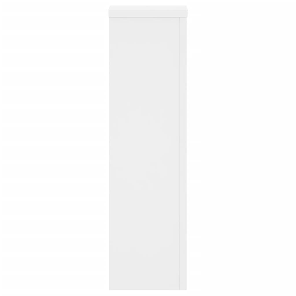 vidaXL Βάσεις Φυτών 2 τεμ. Λευκές 17x17x60 εκ. από Επεξεργασμένο Ξύλο