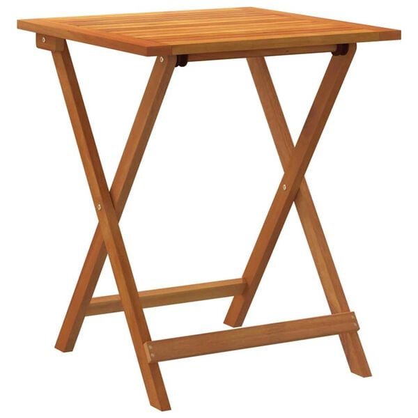vidaXL Αναδιπλούμενο Τραπέζι Κήπου Φυσικό 60 x 60 x 72 cm