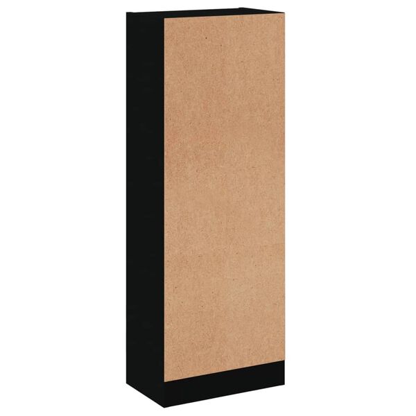 vidaXL Βιβλιοθήκη με 3 Ράφια Μαύρη 40x24x109 εκ. Επεξεργασμένο Ξύλο