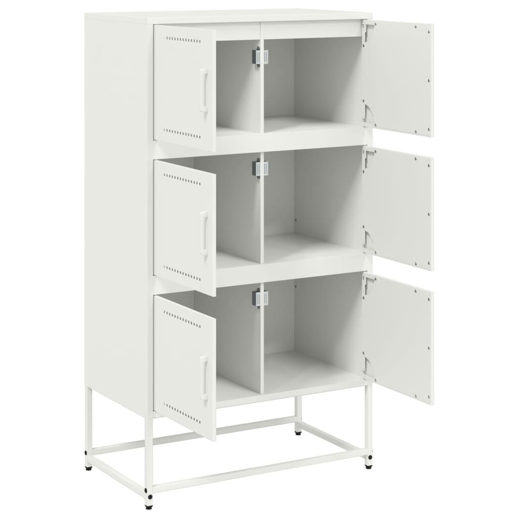 vidaXL Ντουλάπι Λευκό 68,5x38,5x123,5 εκ. από Ατσάλι