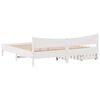 vidaXL Πλαίσιο Κρεβατιού Συρτάρια Λευκό 200x200 εκ. Μασίφ Ξύλο Πεύκου