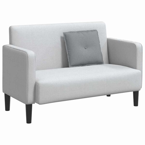 vidaXL Μαξιλάρι Πλάτης Ανοιχτό γκρι 50 x 19 x 45 εκ ύφασμα