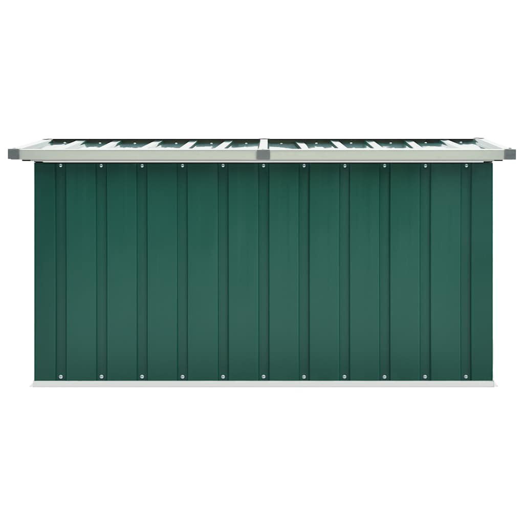 vidaXL Μπαούλο Αποθήκευσης Κήπου Πράσινο 129 x 67 x 65 εκ.