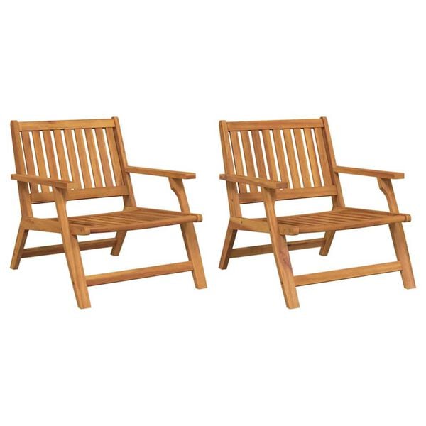 vidaXL Σετ Εξωτερικής Τραπέζης 2 pcs Καφέ Στερεό Ξύλο Ακακίας