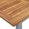 vidaXL Σέτ φαγητού για κήπο 7 pcs Γκρι και καφέ 200 x 90 x 75 cm