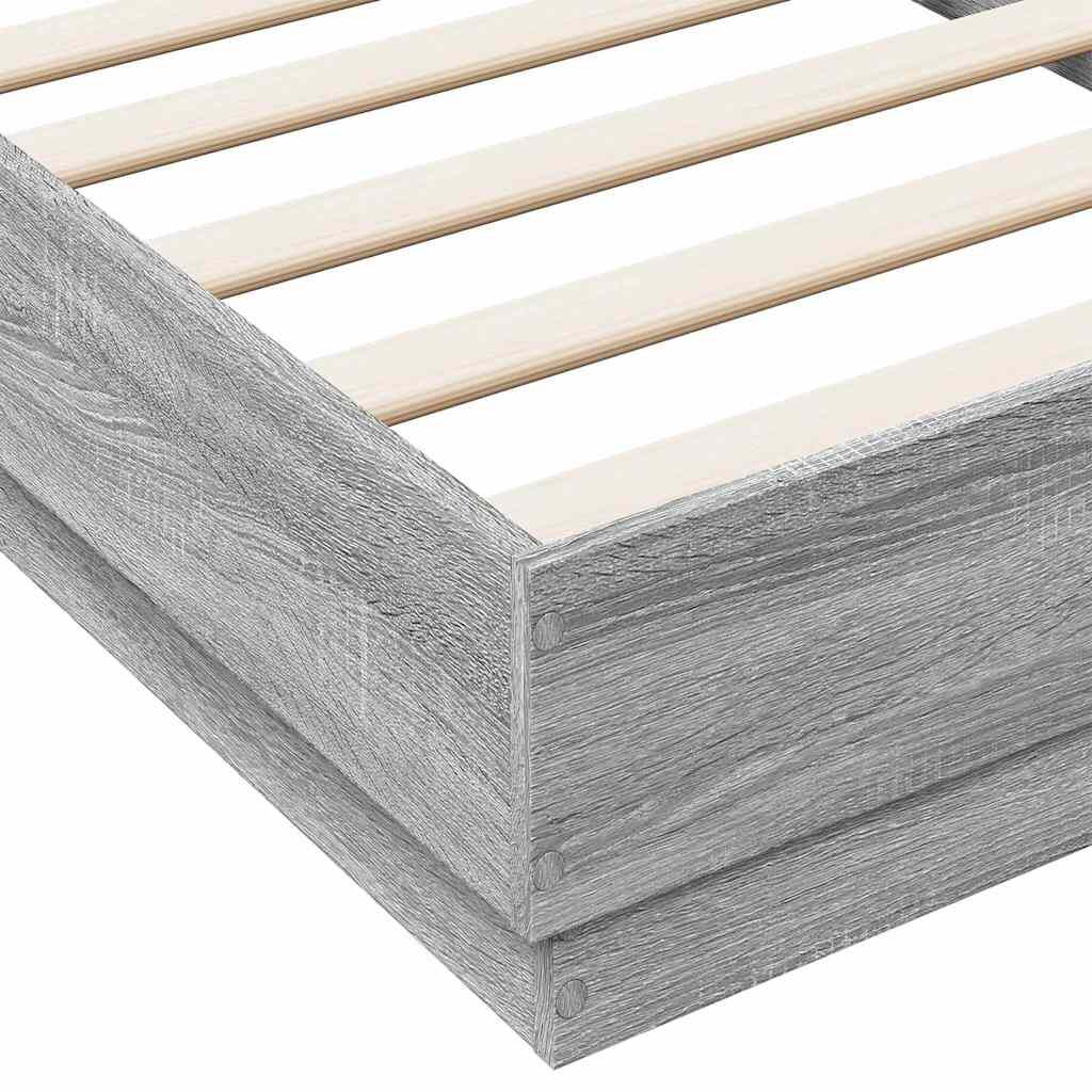 vidaXL Πλαίσιο Κρεβατιού Γκρι Sonoma 90 x 190 εκ. Επεξεργασμένο Ξύλο