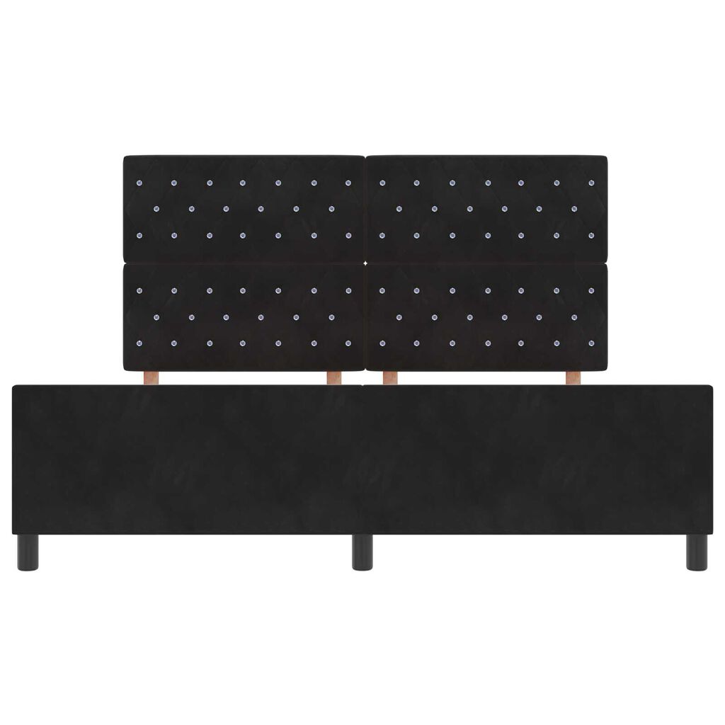 vidaXL Κρεβάτι Μαύρο 180x200 εκ. Βελούδο