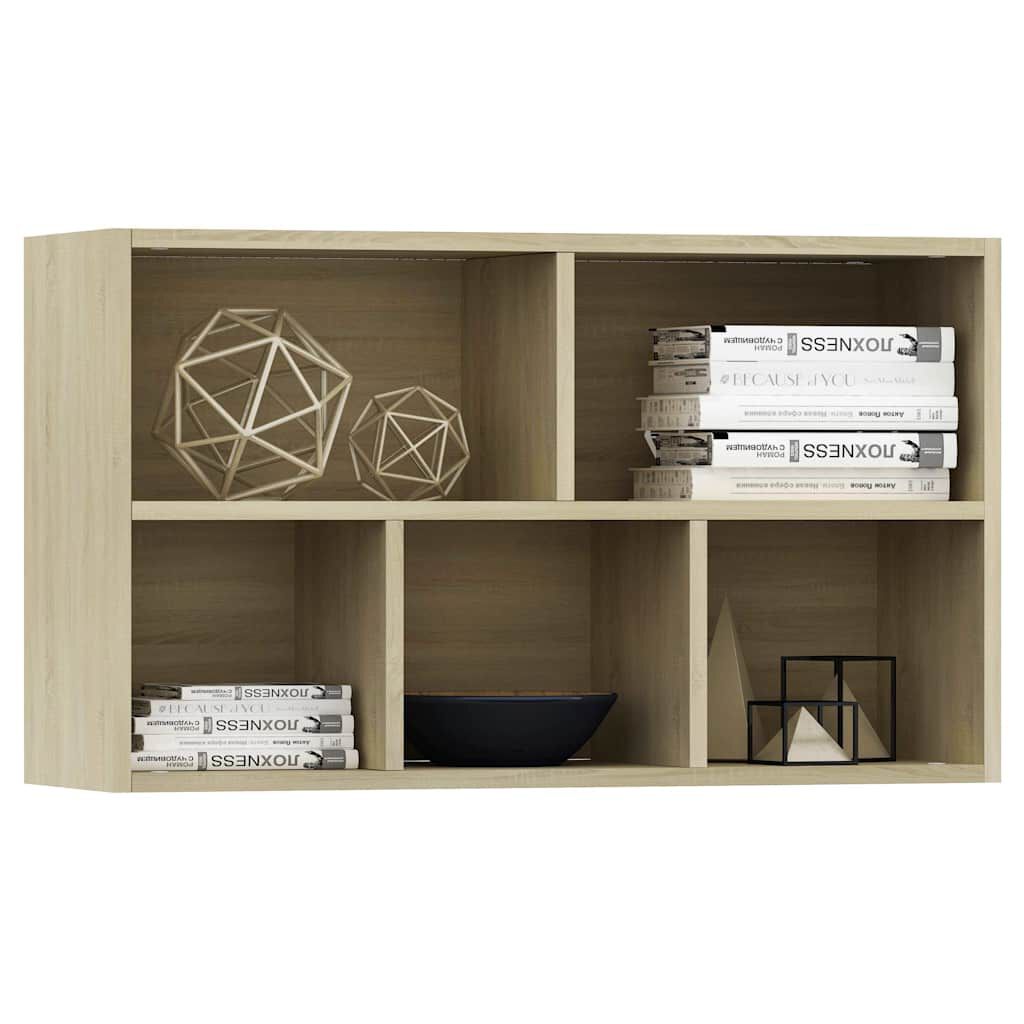 vidaXL Ραφιέρα / Βιβλιοθήκη Sonoma Δρυς 50x25x80 εκ. από Επεξ. Ξύλο