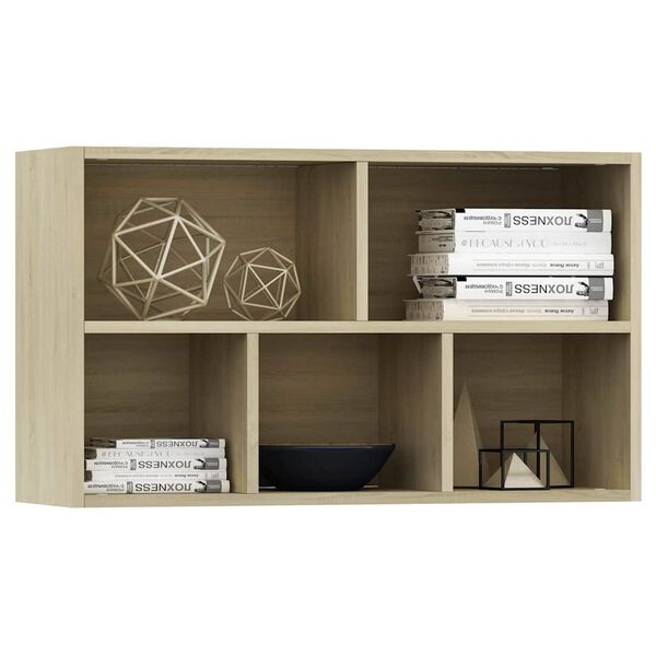 vidaXL Ραφιέρα / Βιβλιοθήκη Sonoma Δρυς 50x25x80 εκ. από Επεξ. Ξύλο