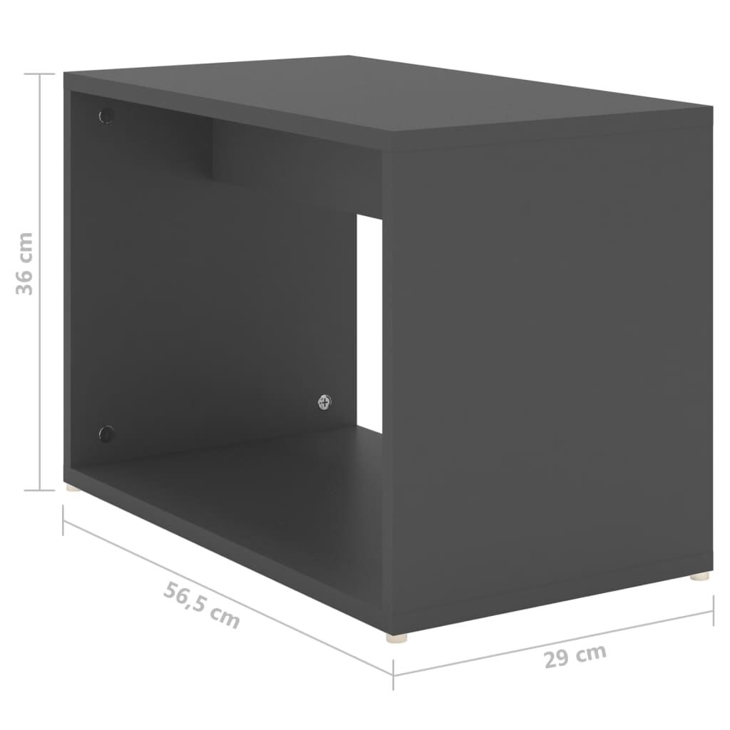 vidaXL Τραπεζάκια Σαλονιού Ζιγκόν 3 τεμ. Γκρι 60x60x38 εκ Επεξ. Ξύλο