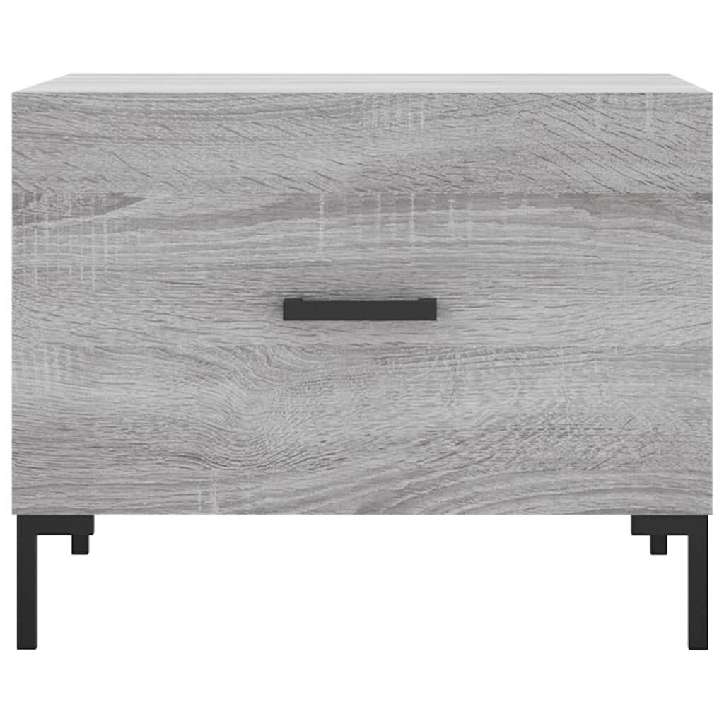 vidaXL Τραπεζάκια Σαλονιού 2 τεμ Γκρι sonoma 50x50x40 εκ Επεξ. Ξύλο