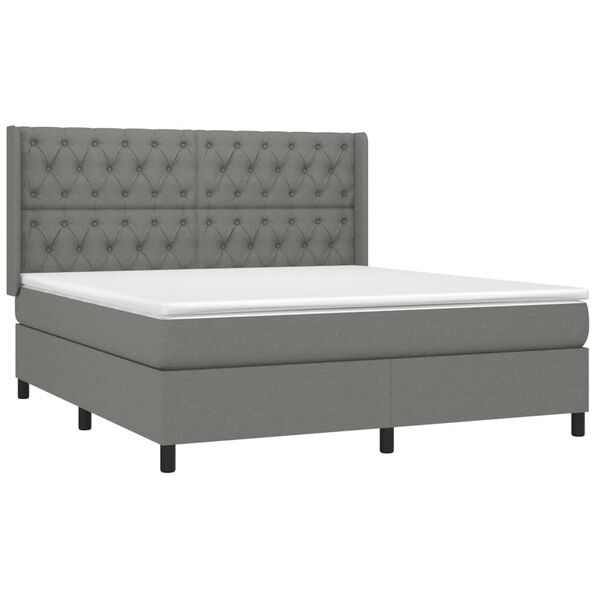 vidaXL &Kappa;&rho;&epsilon;&beta;ά&tau;&iota; Boxspring &mu;&epsilon; &Sigma;&tau;&rho;ώ&mu;&alpha; &Sigma;&kappa;&omicron;ύ&rho;&omicron; &Gamma;&kappa;&rho;&iota; 160x200 &epsilon;&kappa; &Upsilon;&phi;&alpha;&sigma;&mu;ά&tau;&iota;&nu;&omicron;