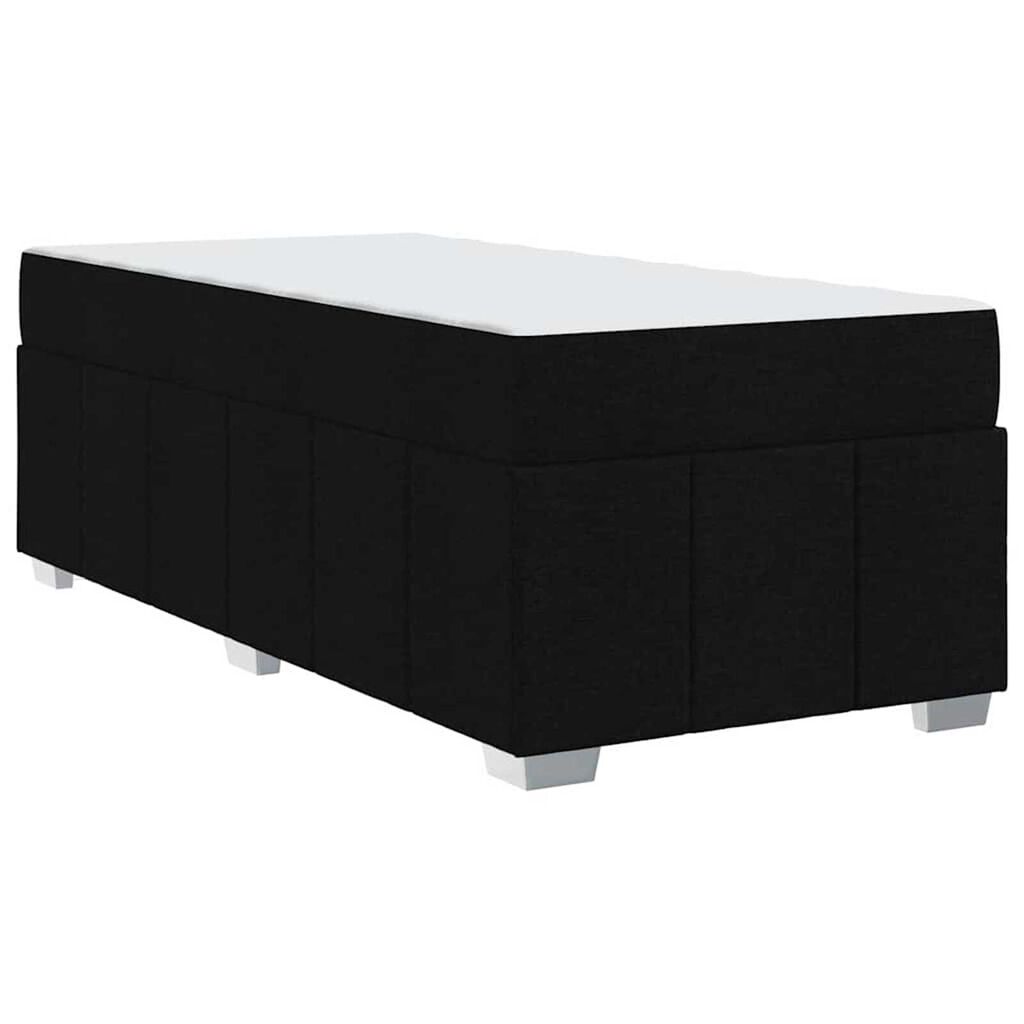 vidaXL Σκελετός Κρεβατιού με στρώμα Μαύρο 80 x 200 cm ύφασμα
