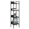 vidaXL Βιβλιοθήκη 4 Επιπέδων Μαύρη 35 x 30 x 138,5 εκ. Επεξεργ. Ξύλο