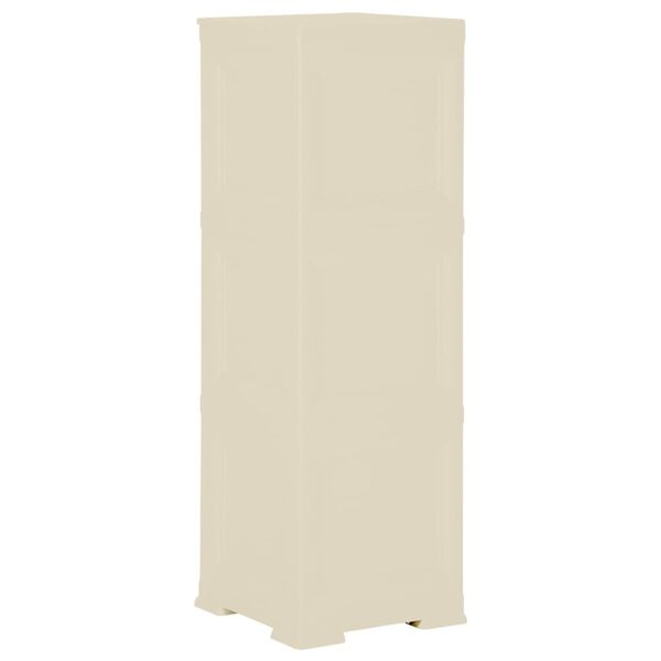 vidaXL Πλαστικό Ντουλάπι Angora Λευκό 40 x 43 x 125εκ. με Σχέδιο Ξύλου