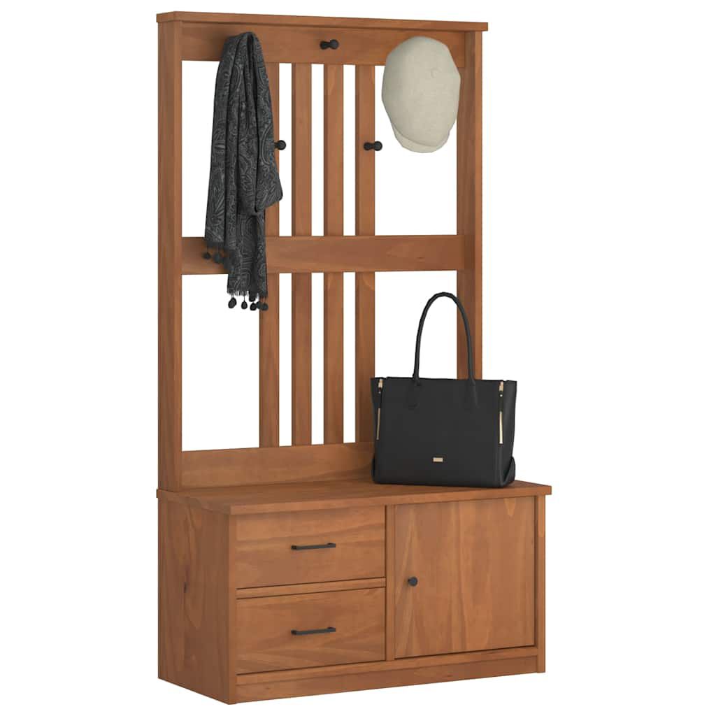 vidaXL Δέντρο χωλ "SANDENS" 87x40x159,5 εκ. Πεύκο μασίφ ξύλο