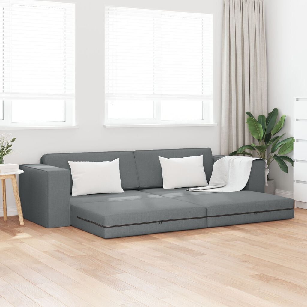 vidaXL Καναπέ-Κρεβάτι Σκούρο Γκρι 245 x 78 x 77 εκ. ύφασμα