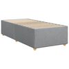 vidaXL Κρεβάτι Boxspring με Στρώμα Ανοιχτό Γκρι 100x200 εκ. Υφασμάτινο