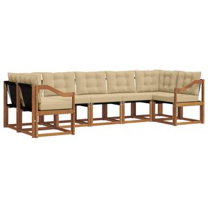 vidaXL &Sigma;&epsilon;&iota;&rho;ά &Kappa;&alpha;&nu;&alpha;&pi;έ &Epsilon;&xi;&omega;&tau;&epsilon;&rho;&iota;&kappa;&omicron;ύ &mu;&epsilon; &mu;&alpha;&xi;&iota;&lambda;ά&rho;&iota; 7 pcs &Phi;&upsilon;&sigma;&iota;&kappa;ό &kappa;&alpha;&iota; &Mu;&pi;&epsilon;&zeta;