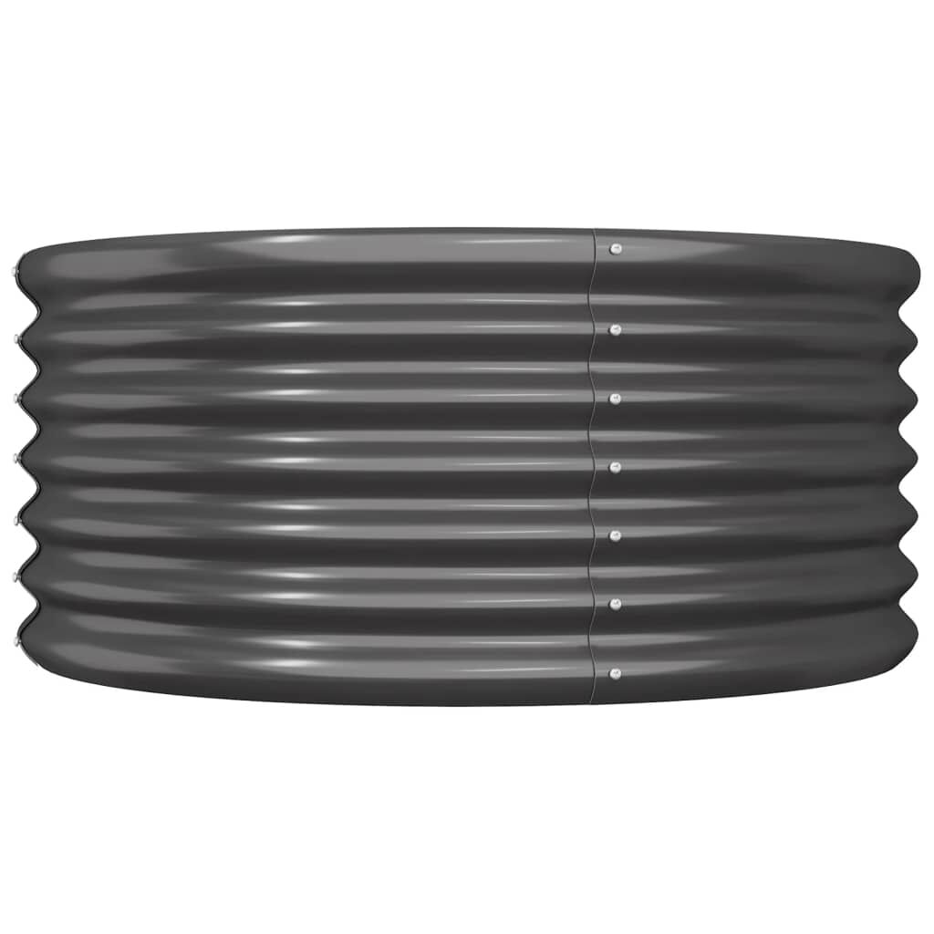 vidaXL Ζαρντινιέρα Ανθρακί 80x80x36 εκ. Ατσάλι με Ηλεκτρ. Βαφή Πούδρας