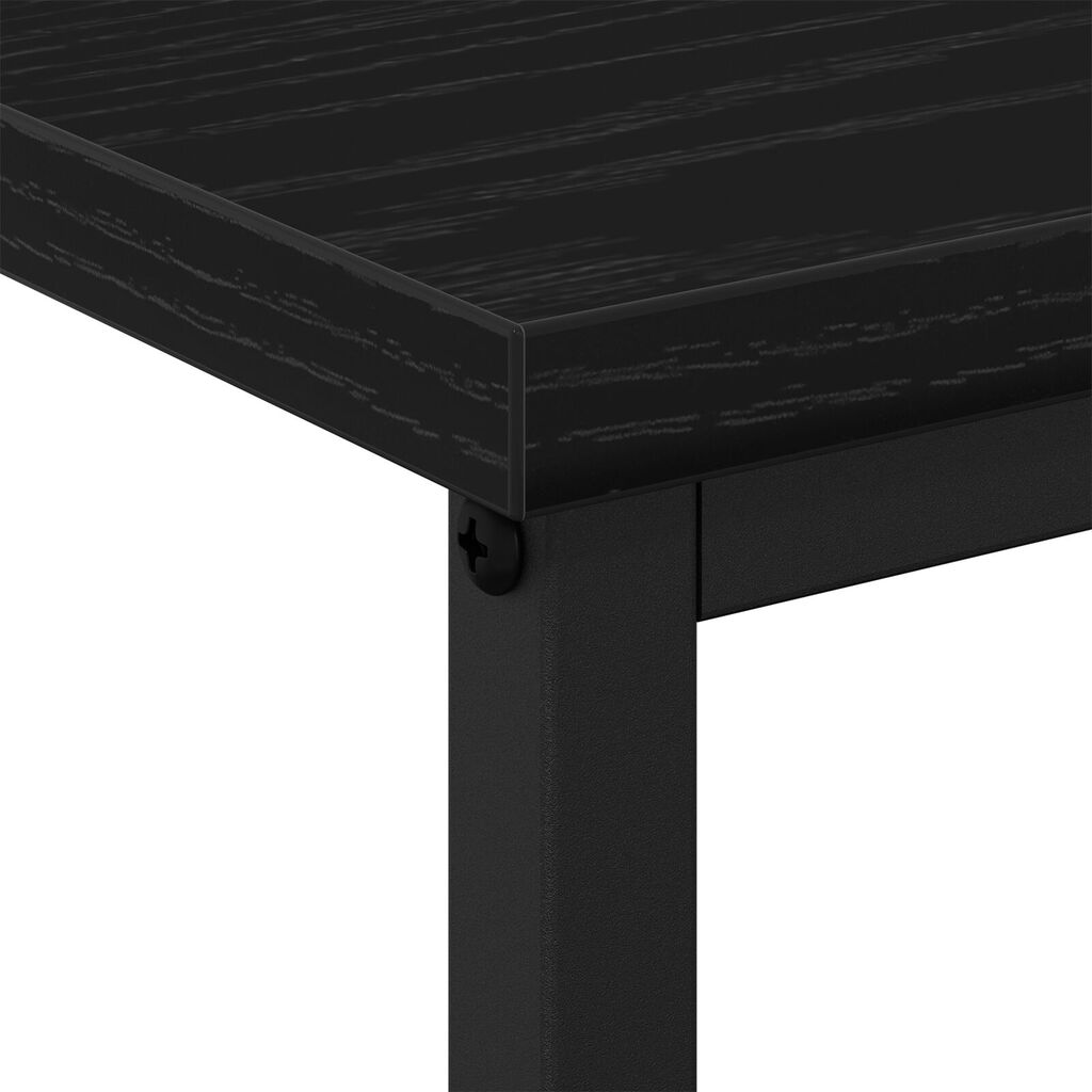 vidaXL Κομοδίνο Μαύρο Δρυς 41x31x80 εκ Επεξεργασμένο ξύλο