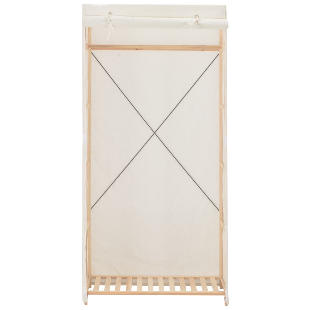 vidaXL Ντουλάπα Λευκή 79 x 40 x 170 εκ. Υφασμάτινη