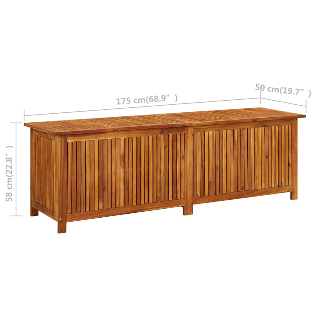 vidaXL Μπαούλο Αποθήκευσης Κήπου 175x50x58 εκ. από Μασίφ Ξύλο Ακακίας