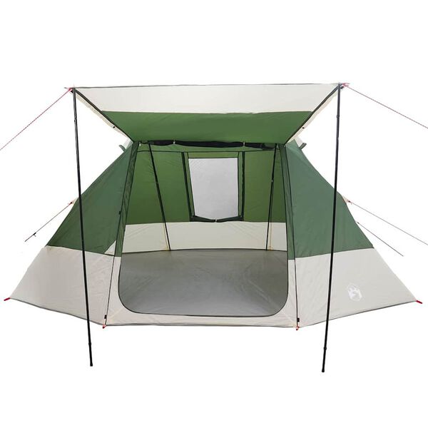 vidaXL Σκηνή Camping με στέγη Πράσινο 482 x 360 x 227 εκ ταφτάς