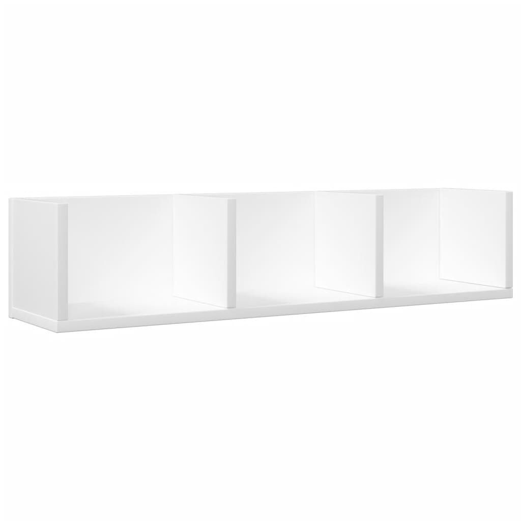 vidaXL Ντουλάπια Τοίχου 2 τεμ. Λευκά 75x18x16,5 εκ. Επεξεργασμένο Ξύλο