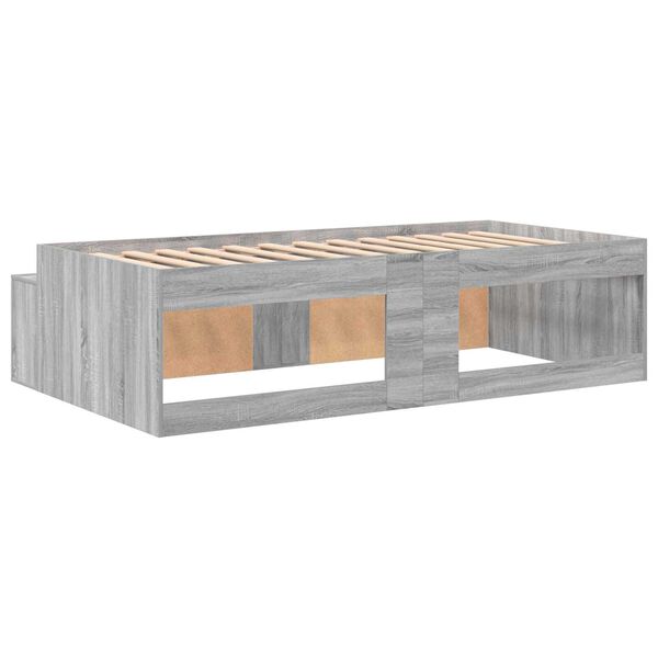 vidaXL Κρεβάτι με αποθηκευτικό χώρο Γκρι sonoma 80 x 200 cm