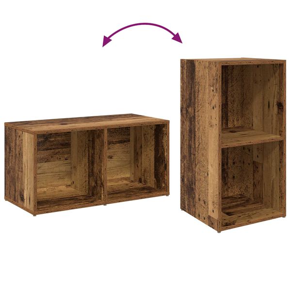 vidaXL Σετ επίπλου τηλεόρασης 4 pcs Παλιό ξύλο 72 x 35 x 36.5 cm