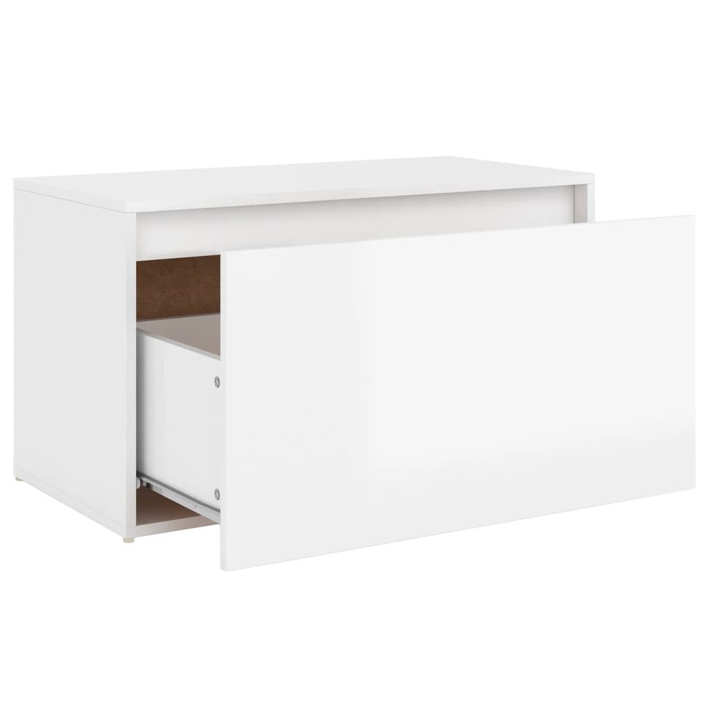 vidaXL Έπιπλο Χολ / Εισόδου Γυαλιστ. Λευκό 80x40x45εκ. από Επεξ. Ξύλο