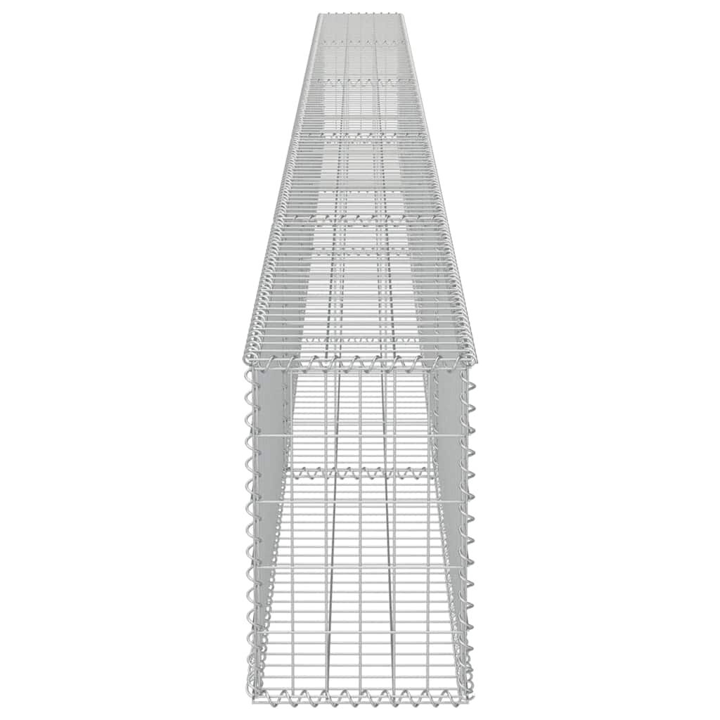 vidaXL Συρματοκιβώτιο Τοίχος 600x30x50 εκ. Γαλβαν.Χάλυβας + Καλύμματα