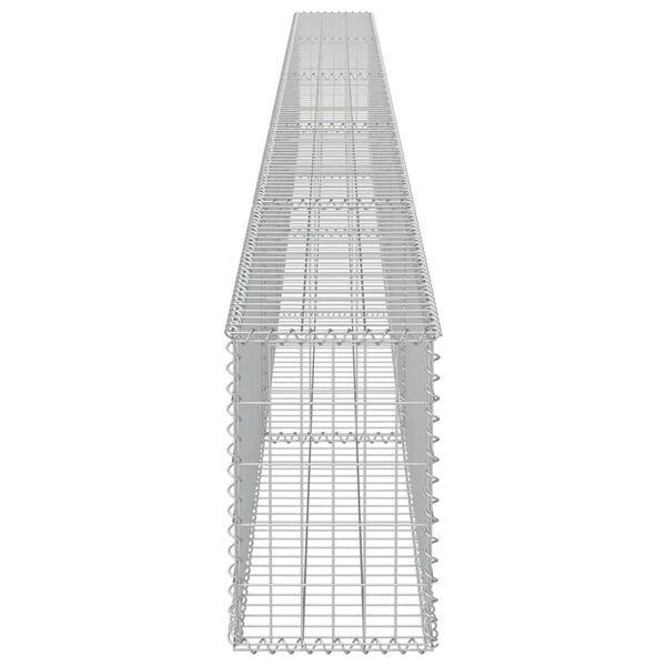 vidaXL Συρματοκιβώτιο Τοίχος 600x30x50 εκ. Γαλβαν.Χάλυβας + Καλύμματα