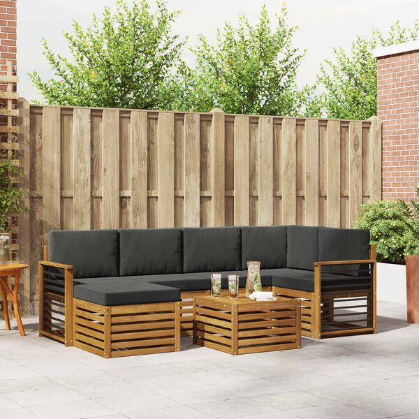 vidaXL &Sigma;&epsilon;&tau; &Kappa;&alpha;&nu;&alpha;&pi;έ 7 pcs &Phi;&upsilon;&sigma;&iota;&kappa;ό &kappa;&alpha;&iota; &Alpha;&nu;&theta;&rho;&alpha;&kappa;ί &Sigma;&tau;&epsilon;&rho;&epsilon;ό &Xi;ύ&lambda;&omicron; &Alpha;&kappa;&alpha;&kappa;ί&alpha;&sigmaf;